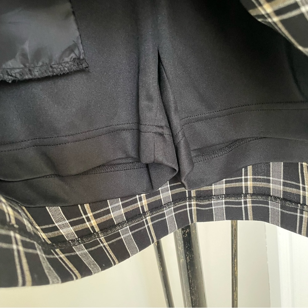 EP Pro Golf Skort Womens 4 Black Tan White Plaid Pockets Golfer Outdoors Casual - Picture 4 of 14